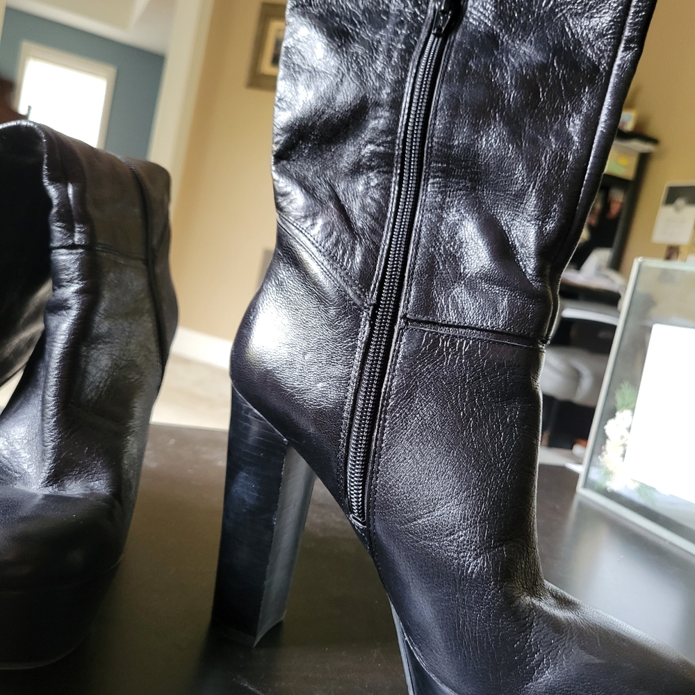 Nine West new leather knee boots